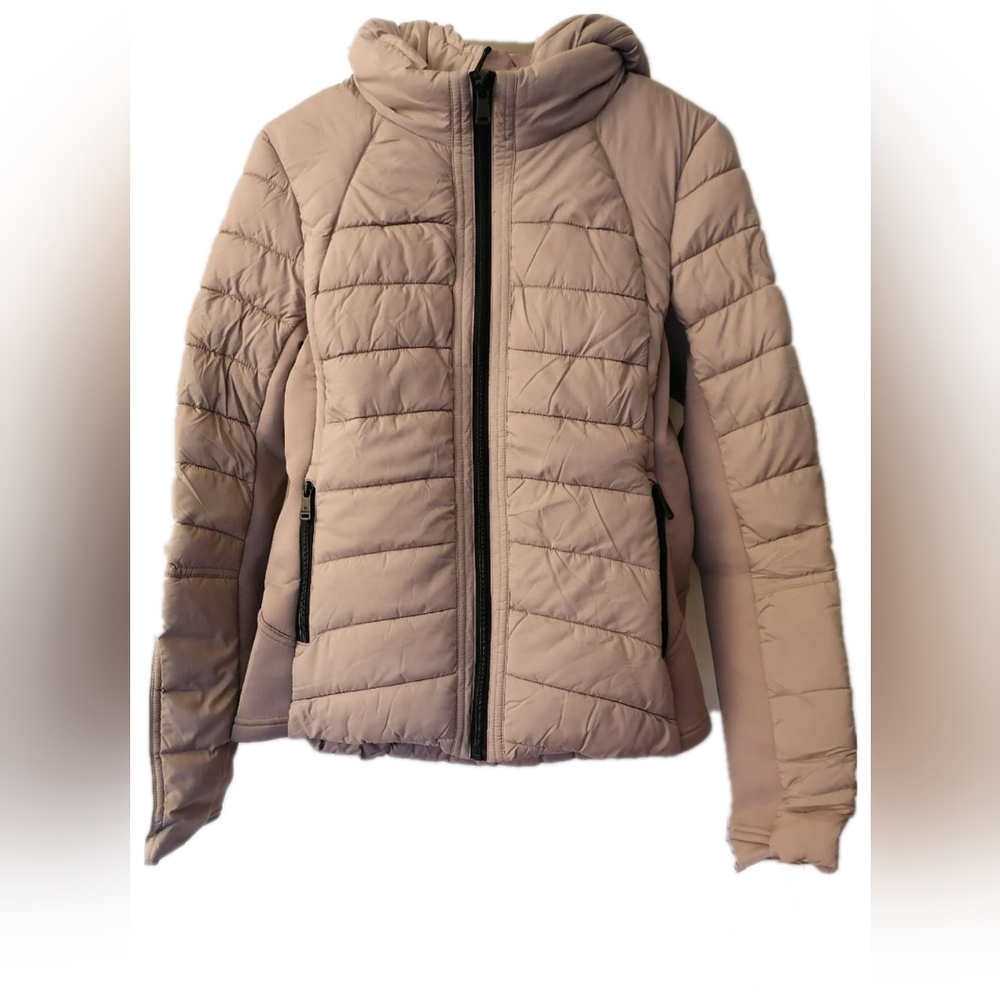 BERNARDO Neo Active Double Up Hooded Puffer In Frappe, Size M